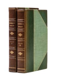 EMERSON, RALPH WALDO. Essays. Boston, 1841. 2 vols. First and second series. First editions, rebound.