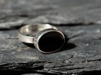 Silver and Onyx Ring