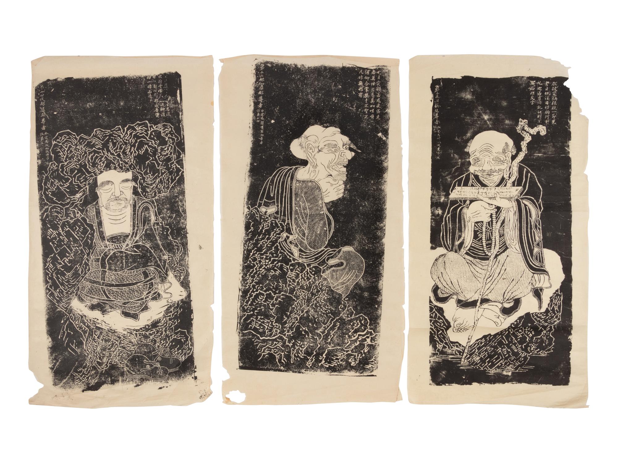 A Collection of Ten Chinese 'Luohan' Rubbings