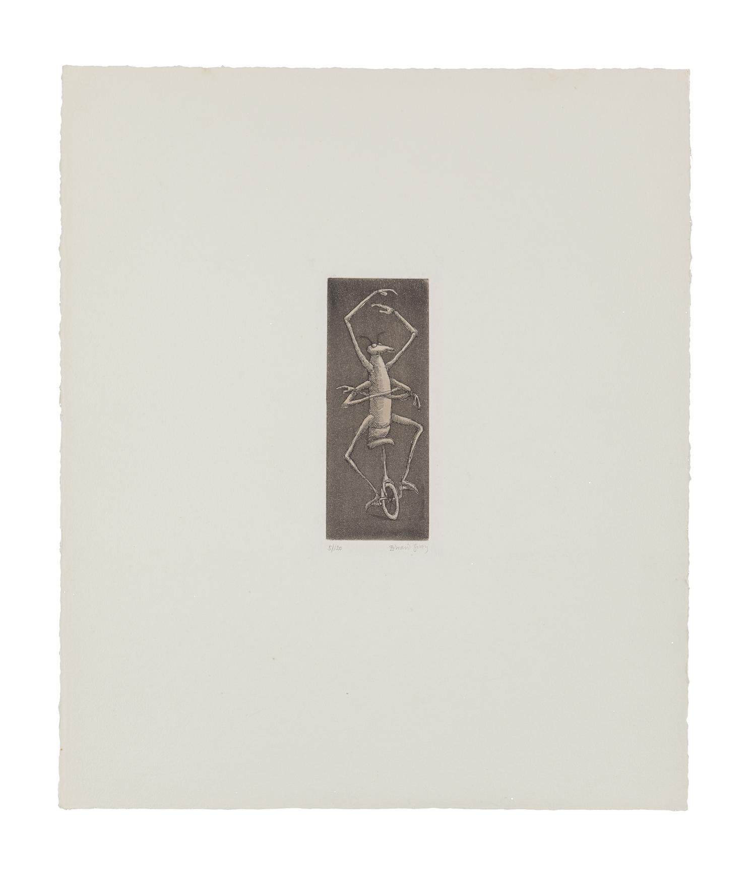 GOREY, Edward (1925-2000). Insect on Unicycle. Zürich: Diogenes Verlag, 1978.