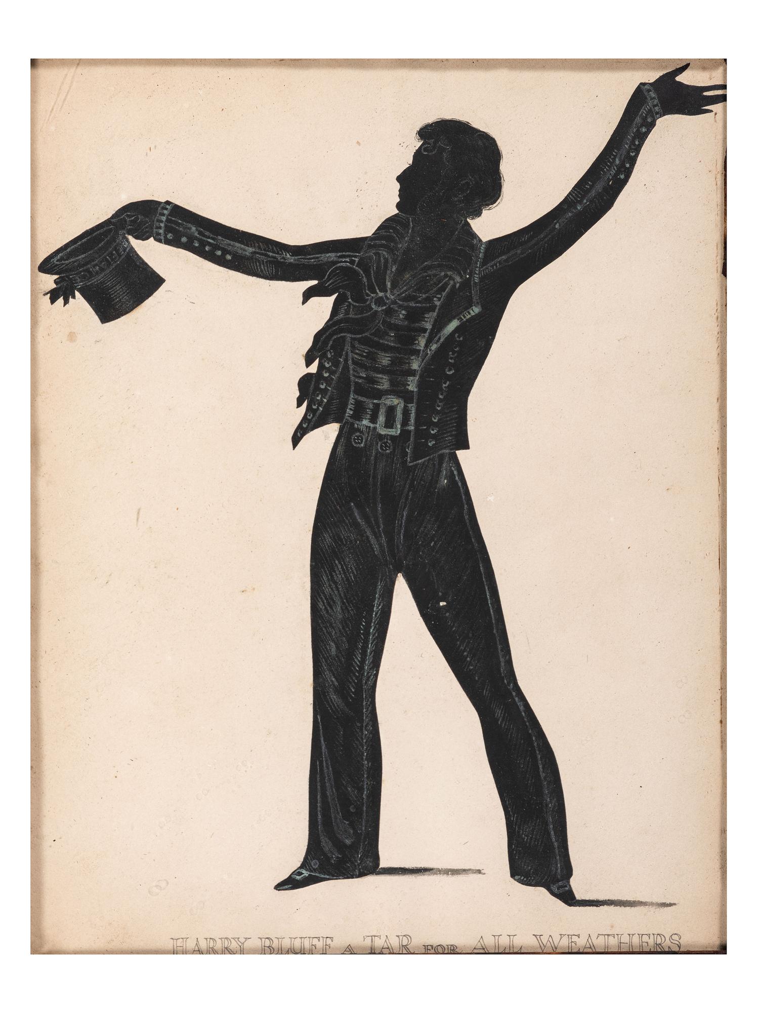 A Cut-Paper Silhouette Portrait of Harry Bluff