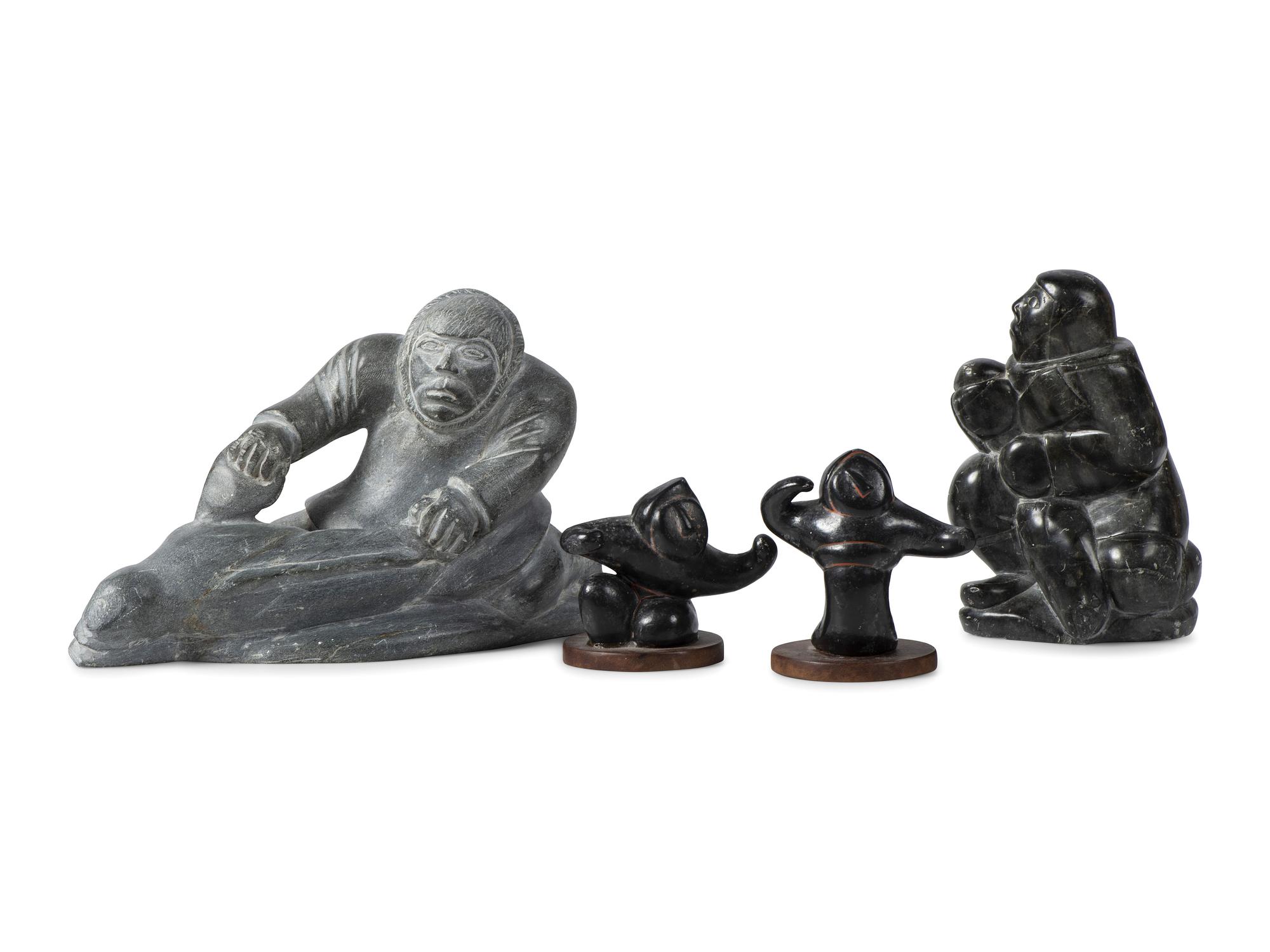 Collection of Inuit Soapstone Sculptures, PLUS