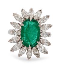 EMERALD AND DIAMOND RING