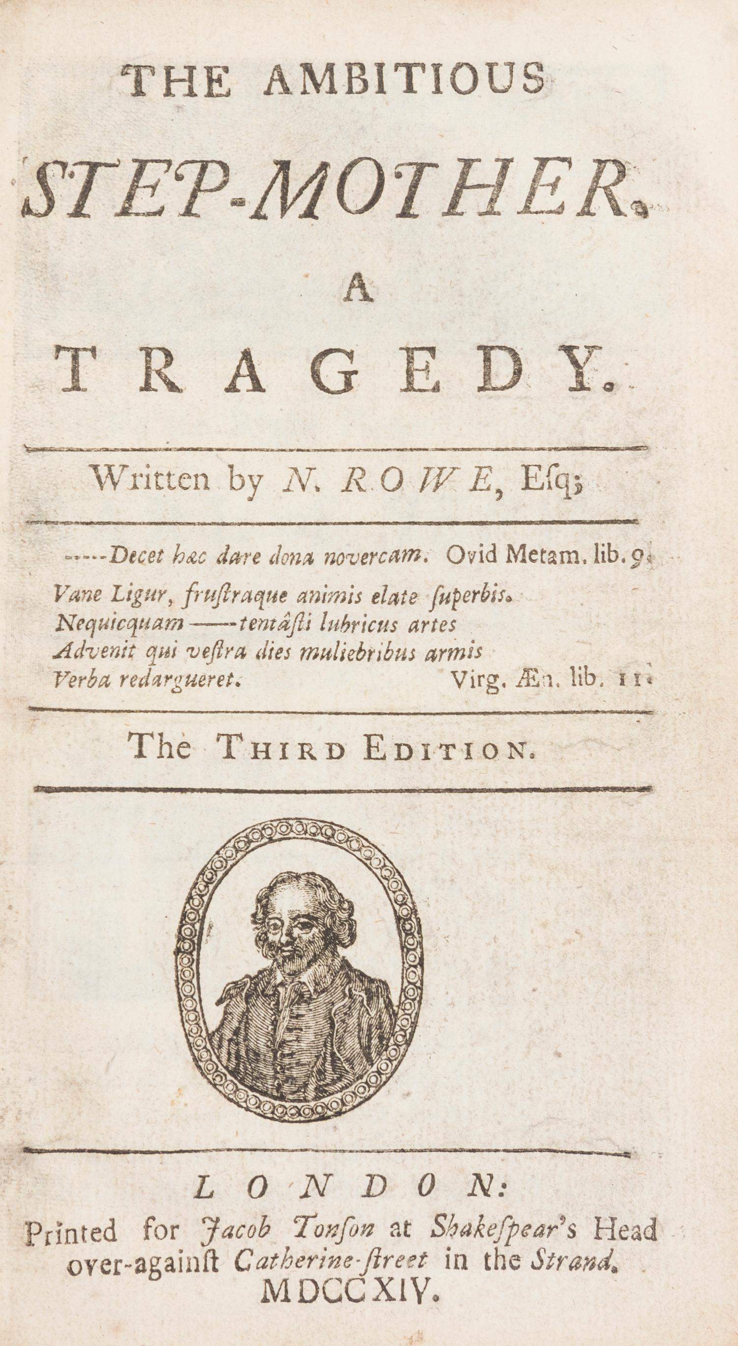 ROWE, NICHOLAS. Sammelband of six plays, 1714-1717.