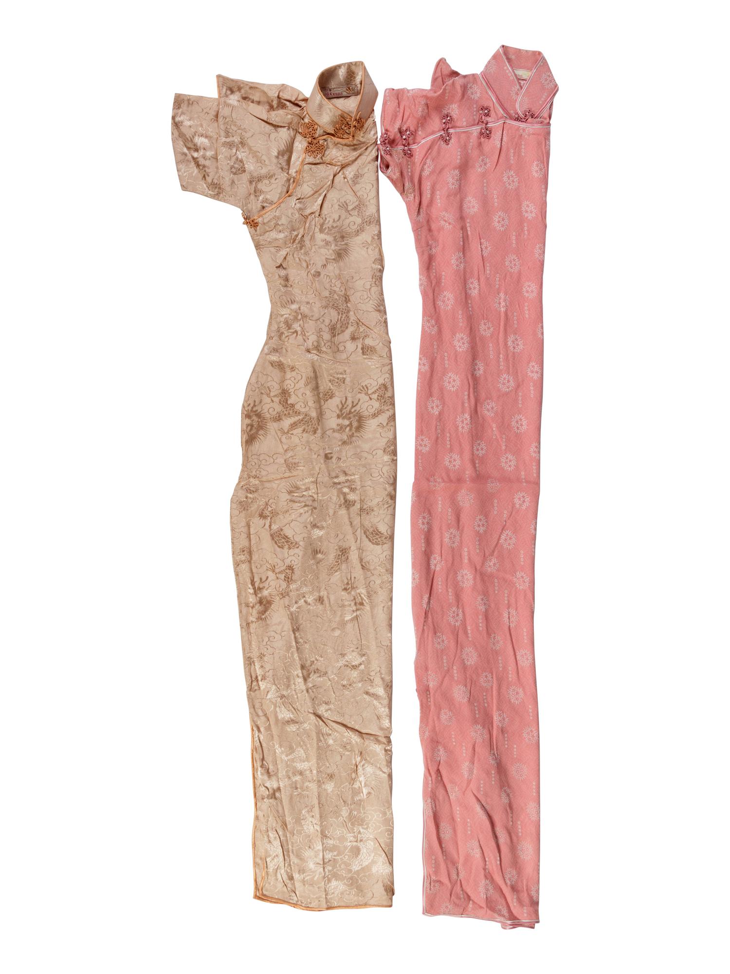 Three Chinese Silk Woven Lady's Cheongsam, Qipao