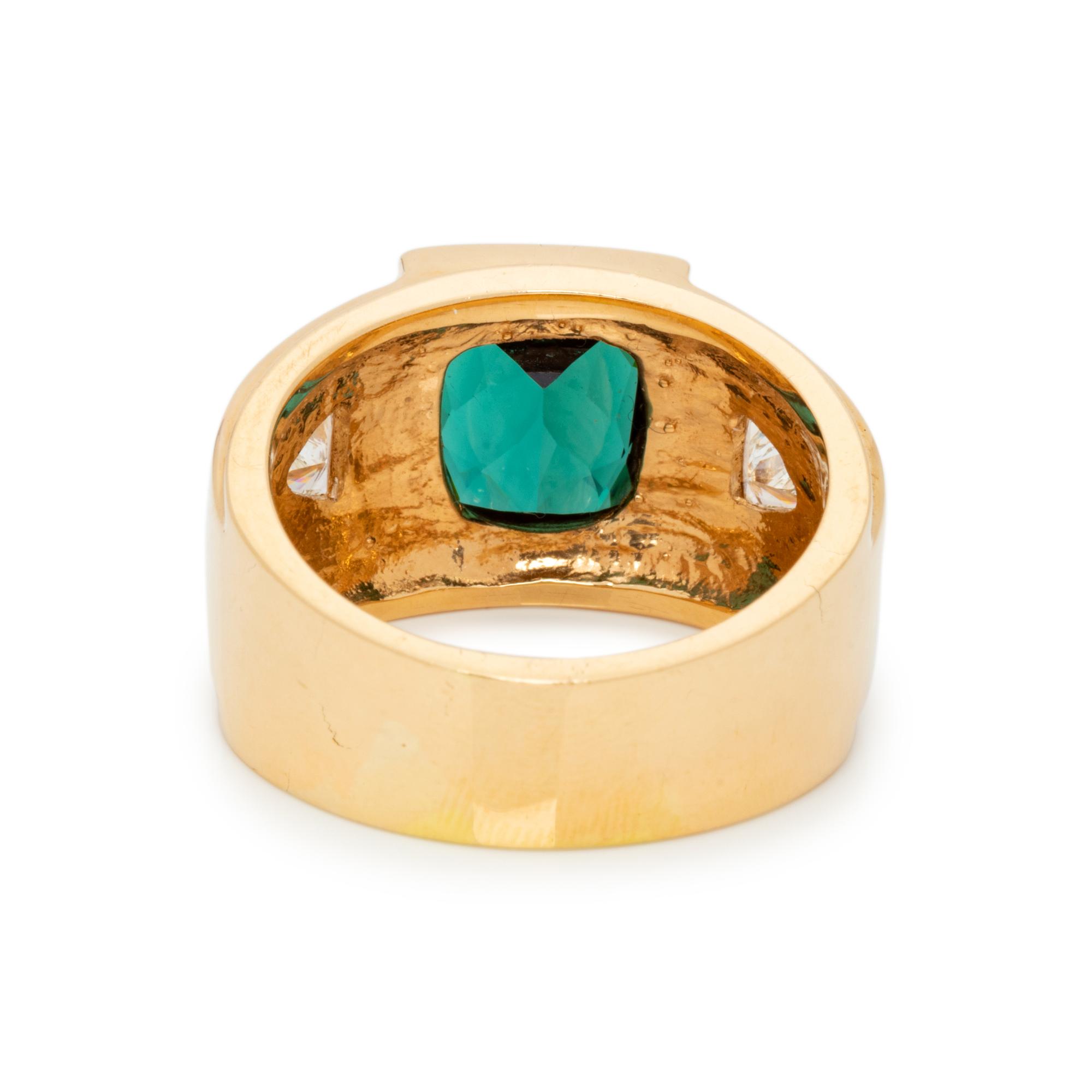 TOURMALINE AND DIAMOND RING