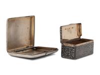 Two Russian Niello Silver Snuff Boxes