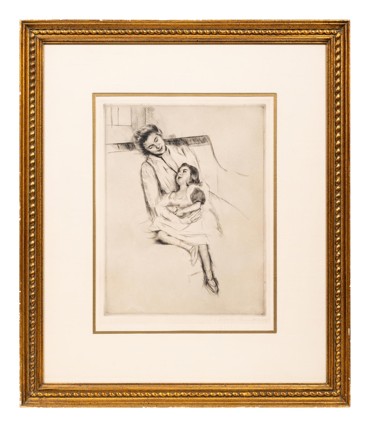 Reine and Margot Seated on a Sofa (No. 2) , ca. 1902