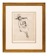 Reine and Margot Seated on a Sofa (No. 2) , ca. 1902