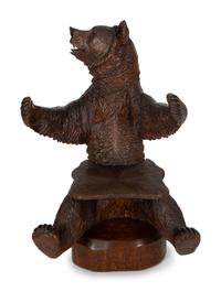 A Swiss Black Forest Bear-form Carved Chair