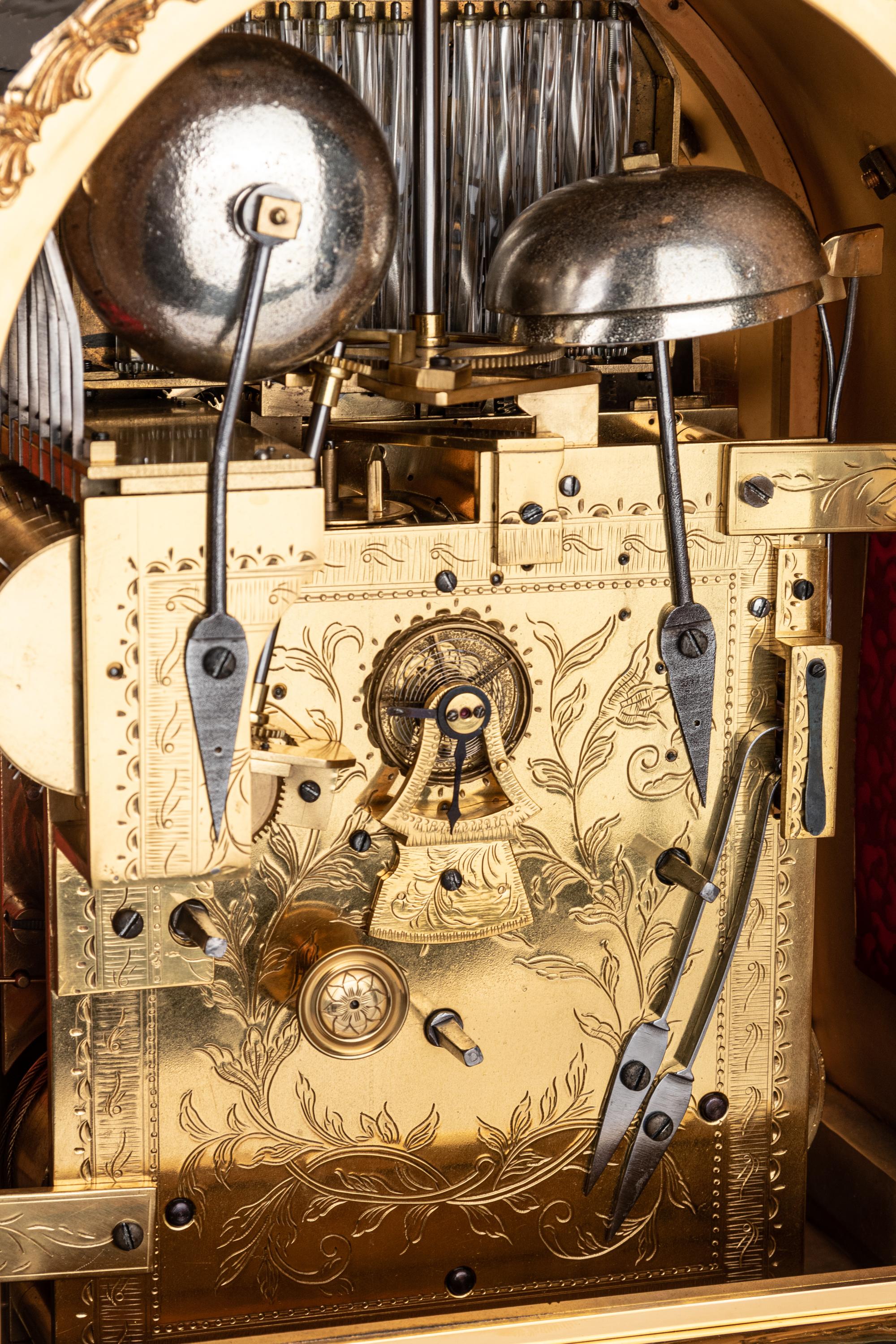 A Chinese Ormolu Quarter-Striking, Musical and Automaton 'Acrobat' Mantel Clock