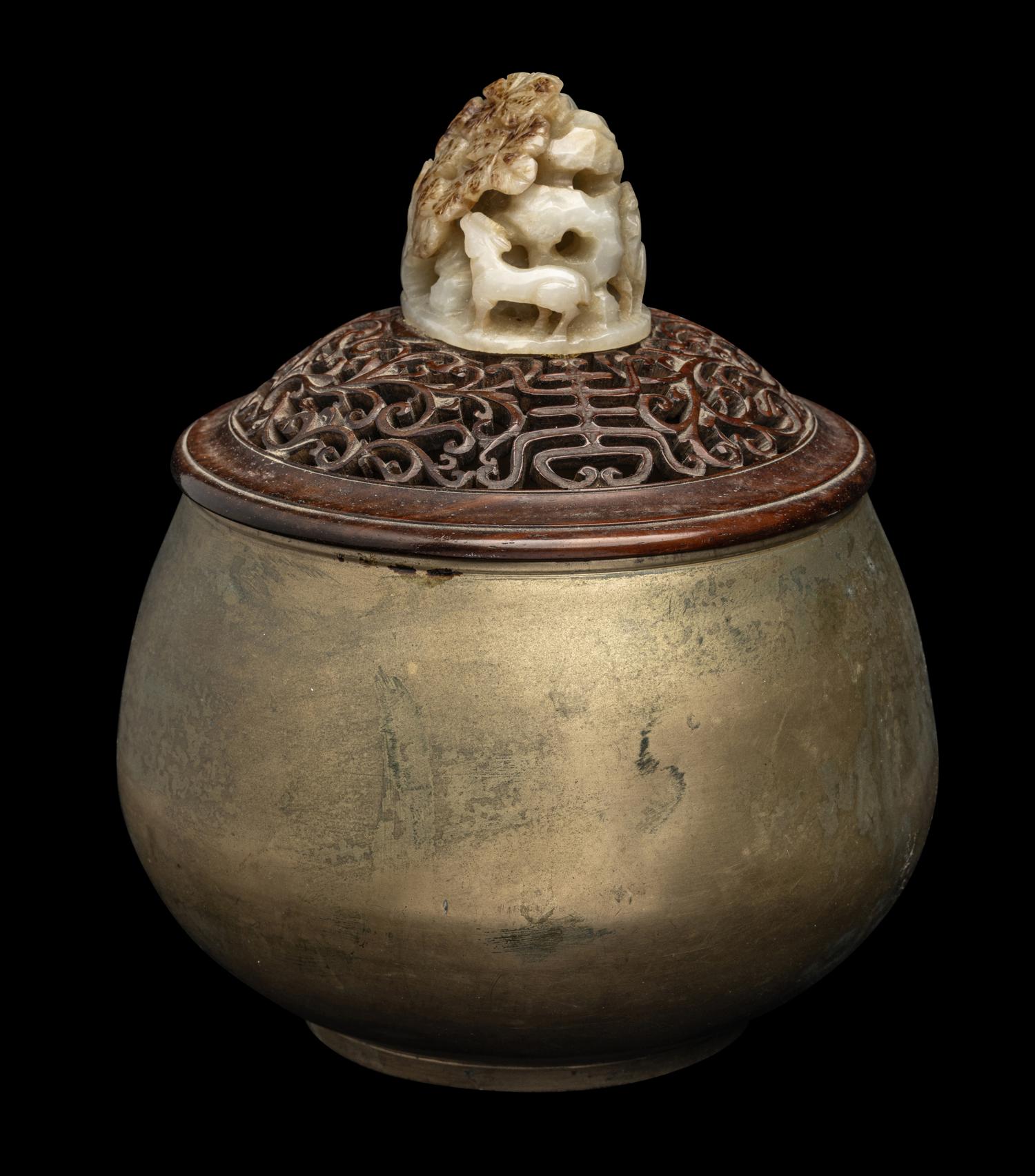 A Chinese Carved Jade Finial