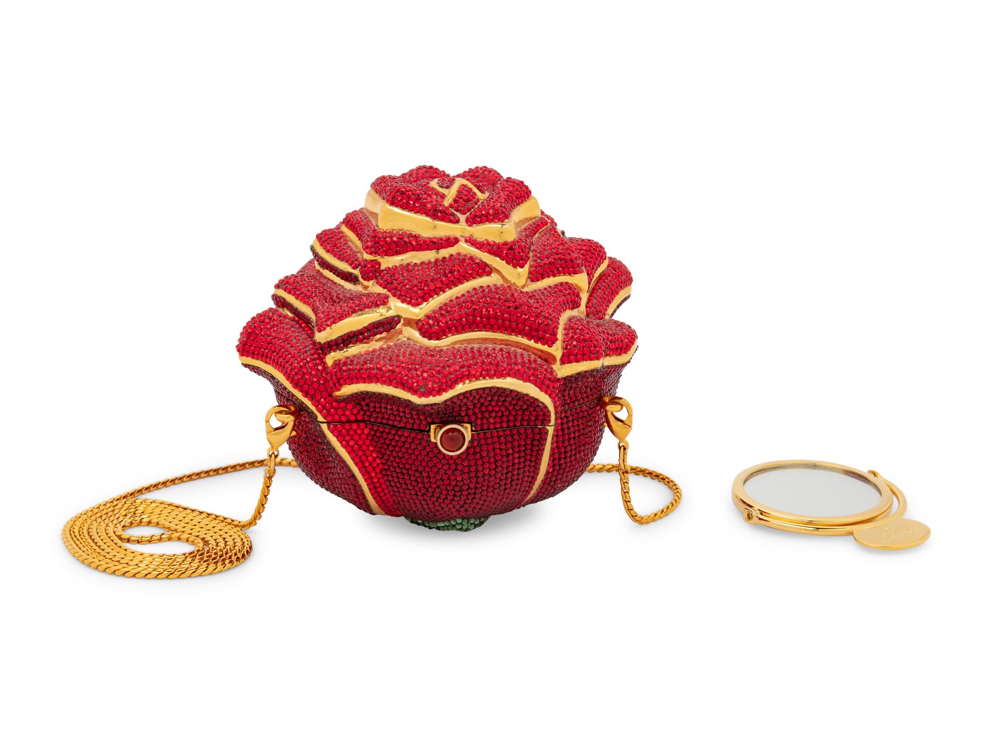 Judith Leiber Red Rose Minaudière