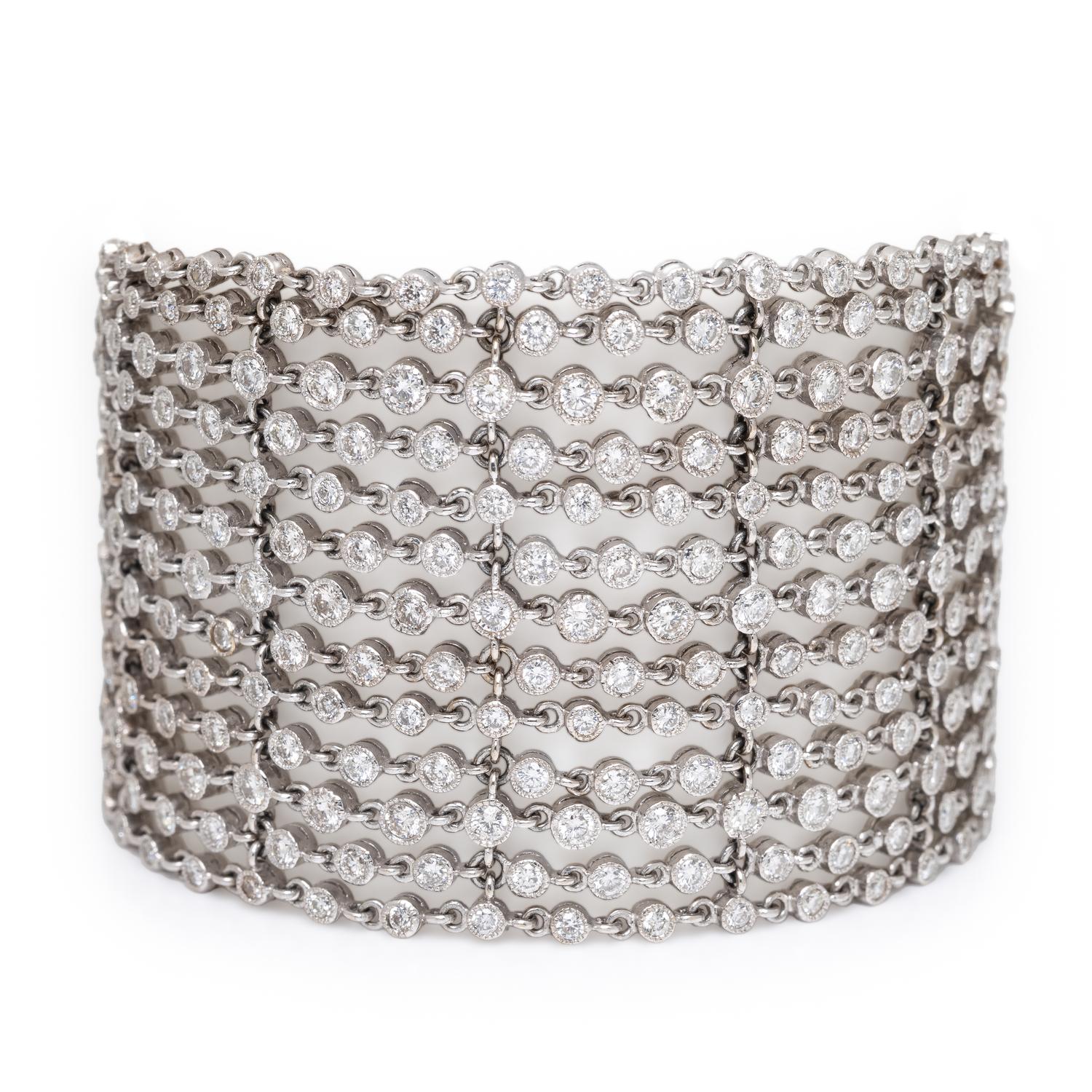 Diamond and White Gold Bracelet