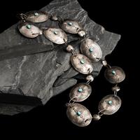 Garden of the Gods Trading Post (Shop, act. since 1929) — Navajo Silver and Turquoise Link Concha Belt, ca 1940s