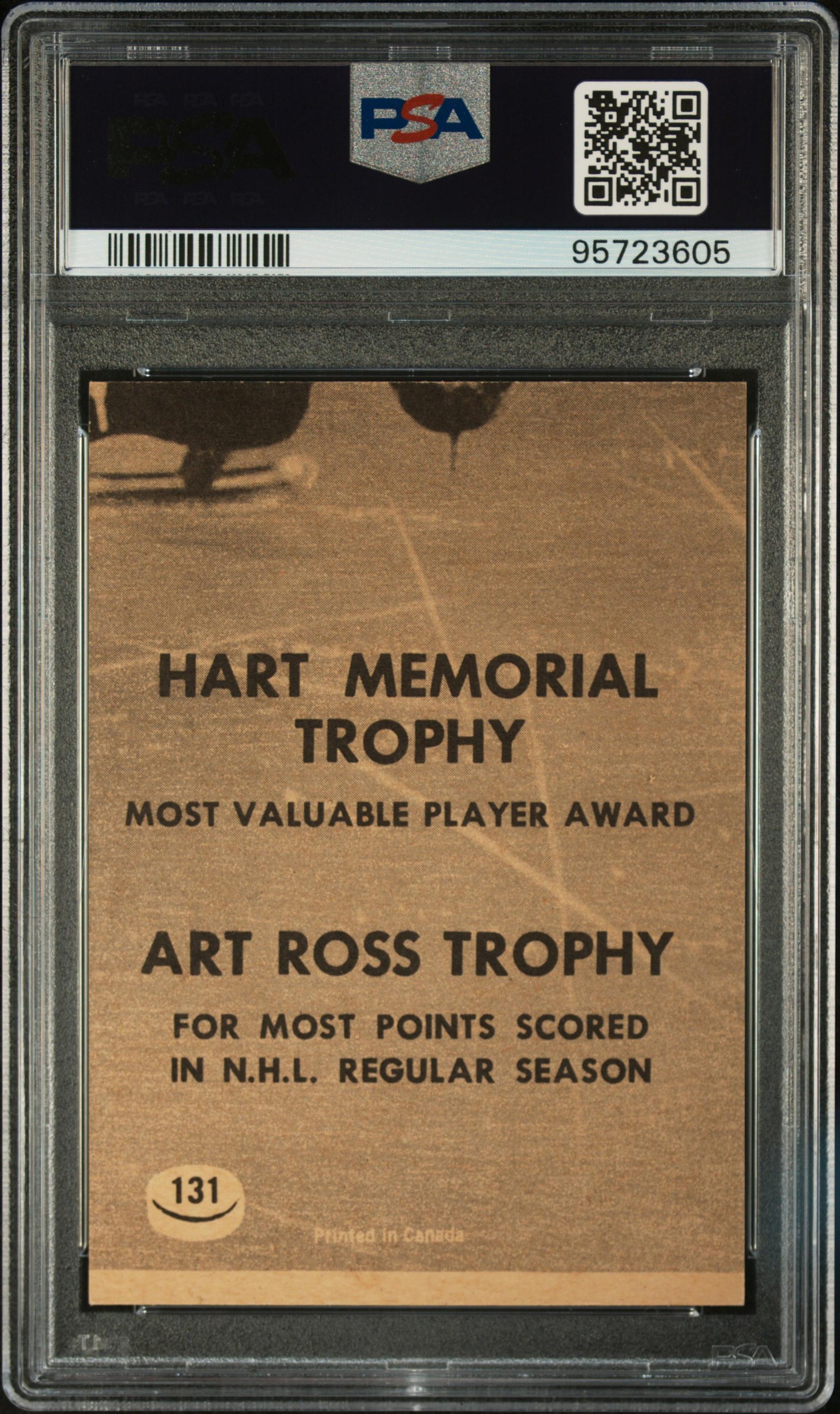 A 1967 Topps Gordie Howe All Star Hockey Card No. 131 (PSA 8 NM-MT)