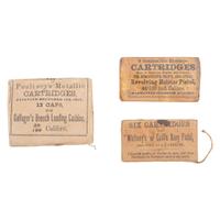 3 Civil War Era Cartridge Packets, for Colt Navy, Colt Army & Gallager Carbine