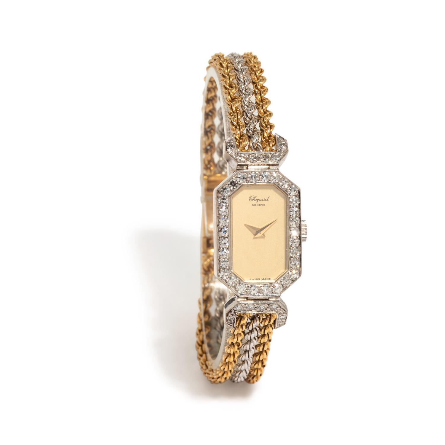 CHOPARD, 18K BICOLOR GOLD AND DIAMOND WATCH