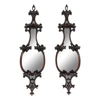 A Pair of George III Style Mirrored and Carved Mahogany Wall Brackets