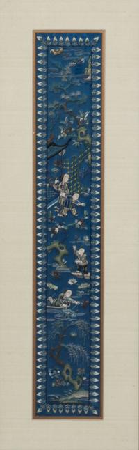 A Group of Chinese Embroidered Panels Height of largest 17 1/2 x width 7 1/2 inches. — 20TH CENTURY