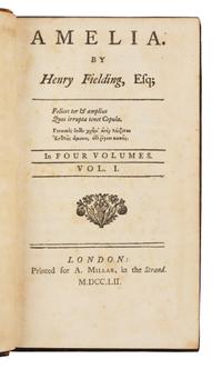 FIELDING, Henry (1707-1754). Amelia . London: Printed for A. Millar, 1752.