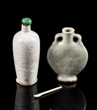 Four Porcelain Snuff Bottles Height of largest 3 1/4 inches. — 19TH CENTURY
