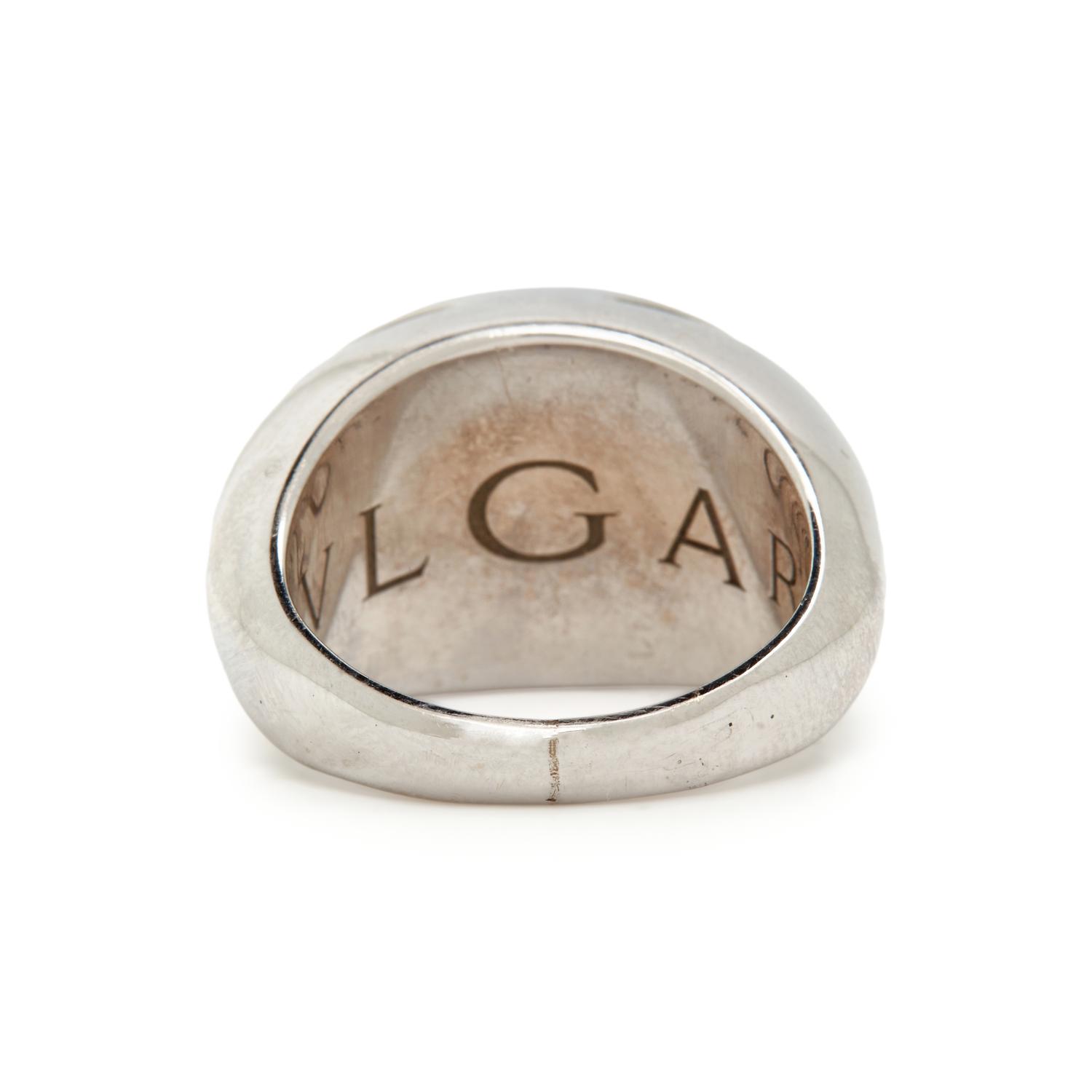 BULGARI, WHITE GOLD AND DIAMOND RING