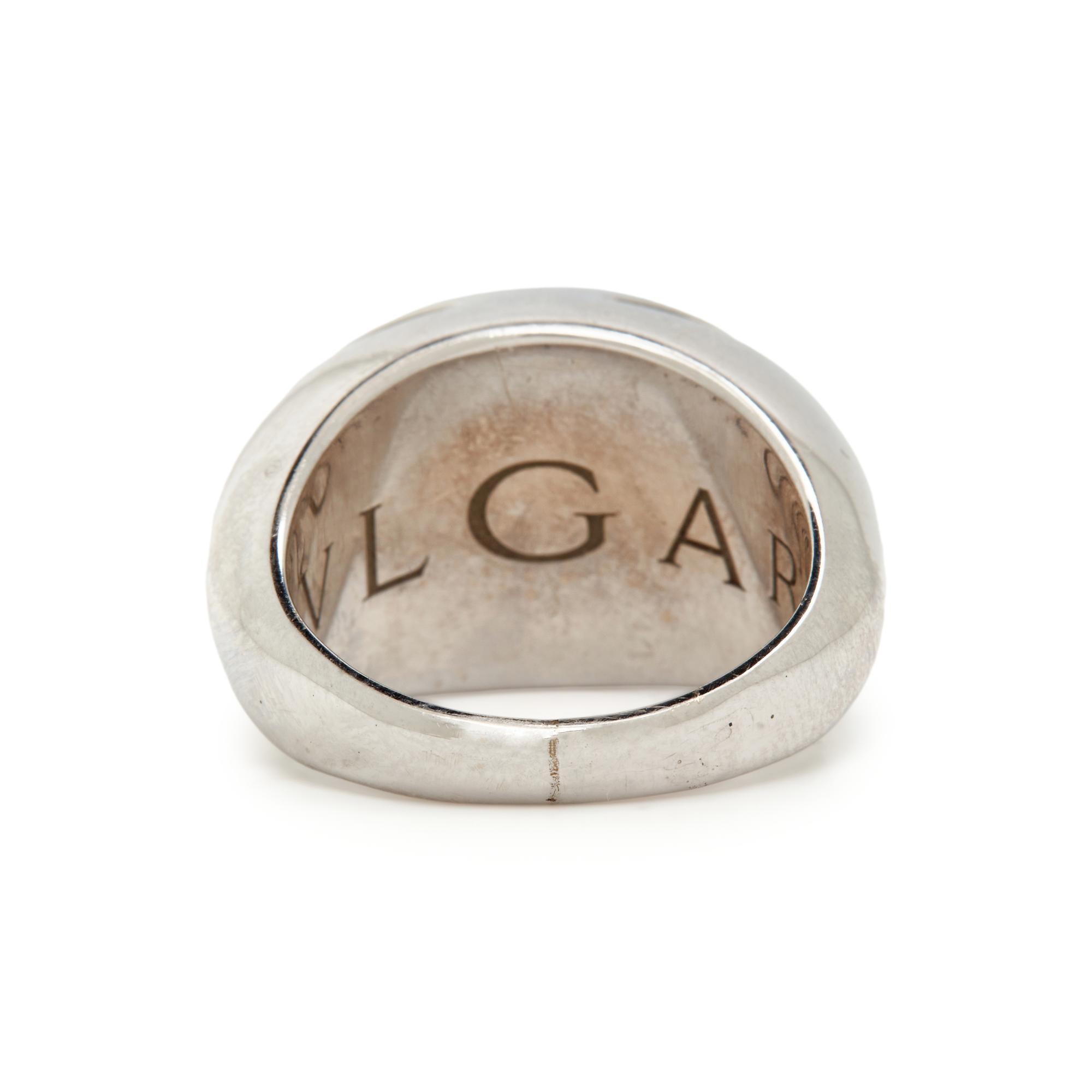 BULGARI, WHITE GOLD AND DIAMOND RING