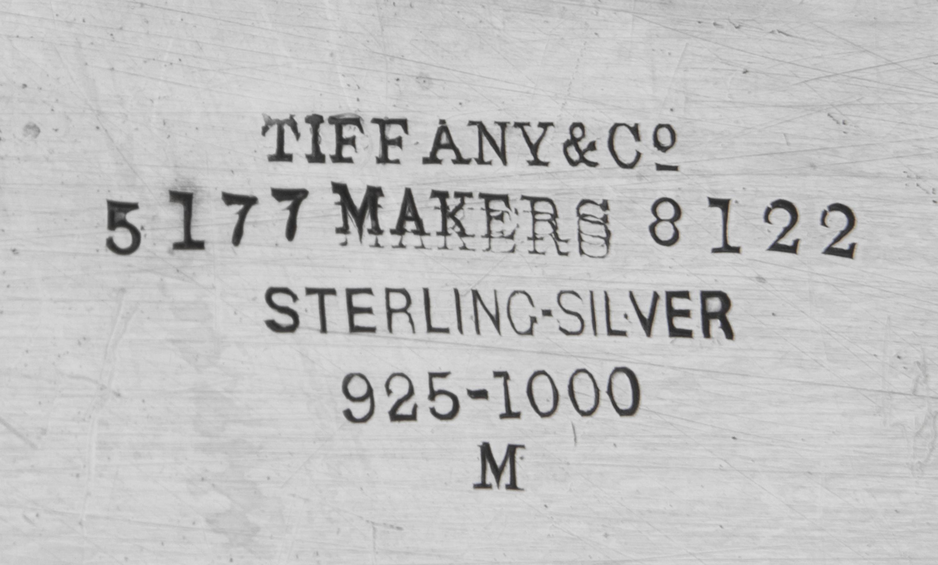 An American Silver Serving Platter, Tiffany & Co., New York, NY, of oval form.