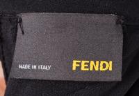 A Fendi Black and Tan Silk Dress, No size.