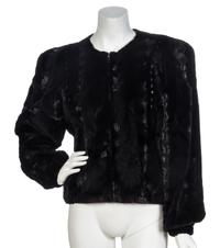 A Revillon Black Sheared Jacket,