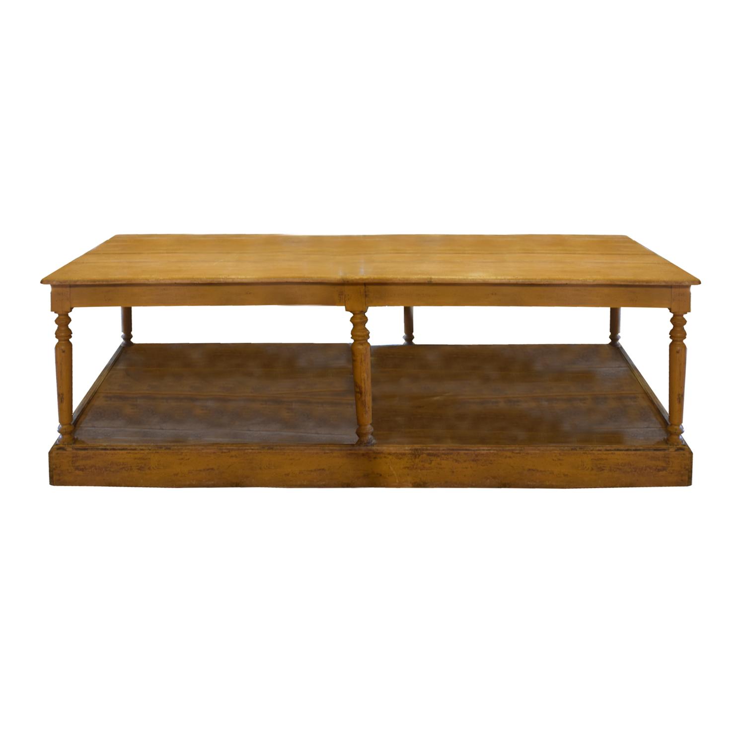 A Painted Store Counter 94" W x 53" D x 30.5" H — Italy, Circa 1900