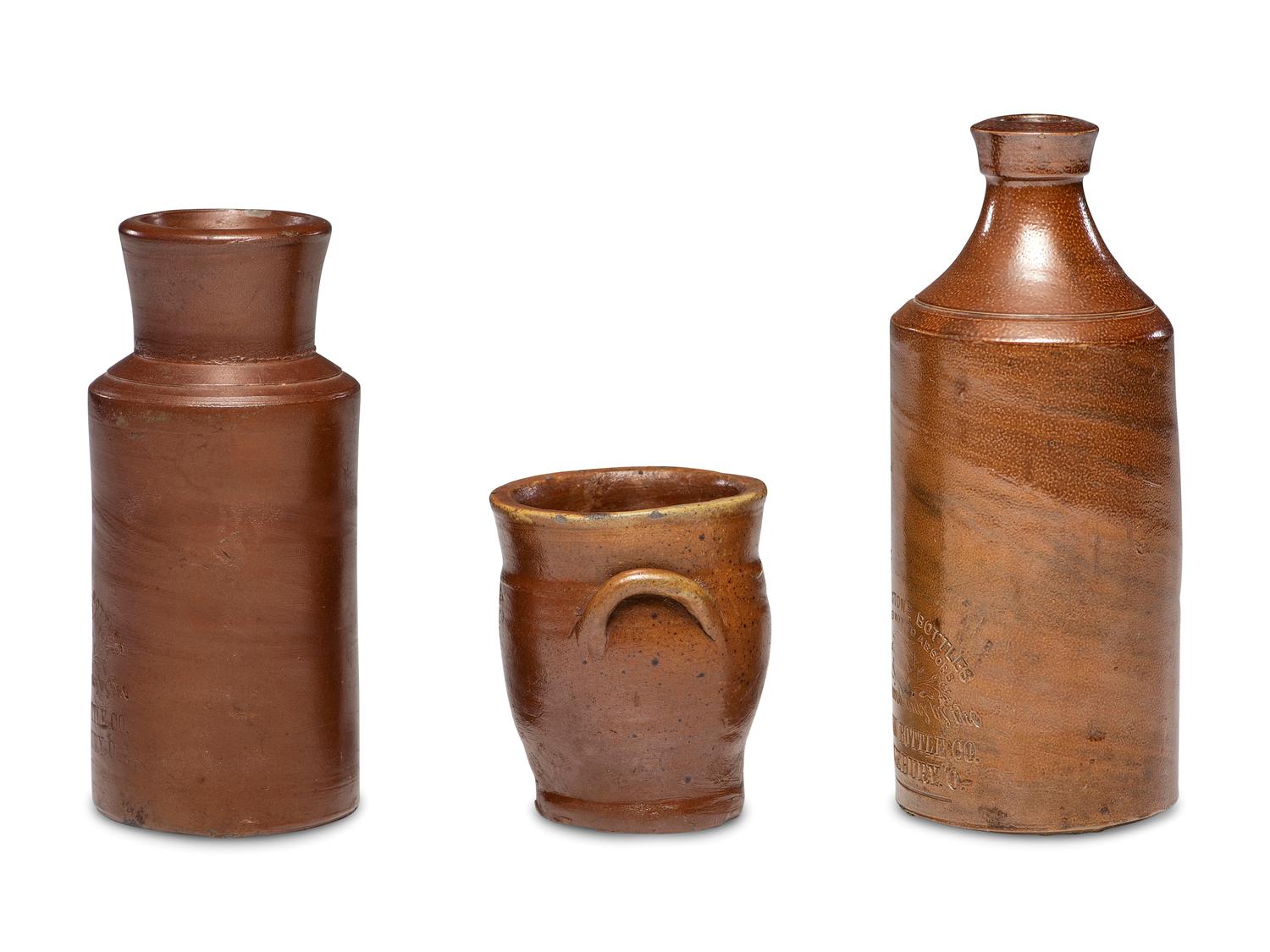 Two American Bottle Company 'Vitreous Stone' Bottles