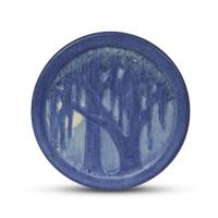 Sadie Irvine for Newcomb College Pottery scenic landscape trivet, new orleans, louisiana, 1932