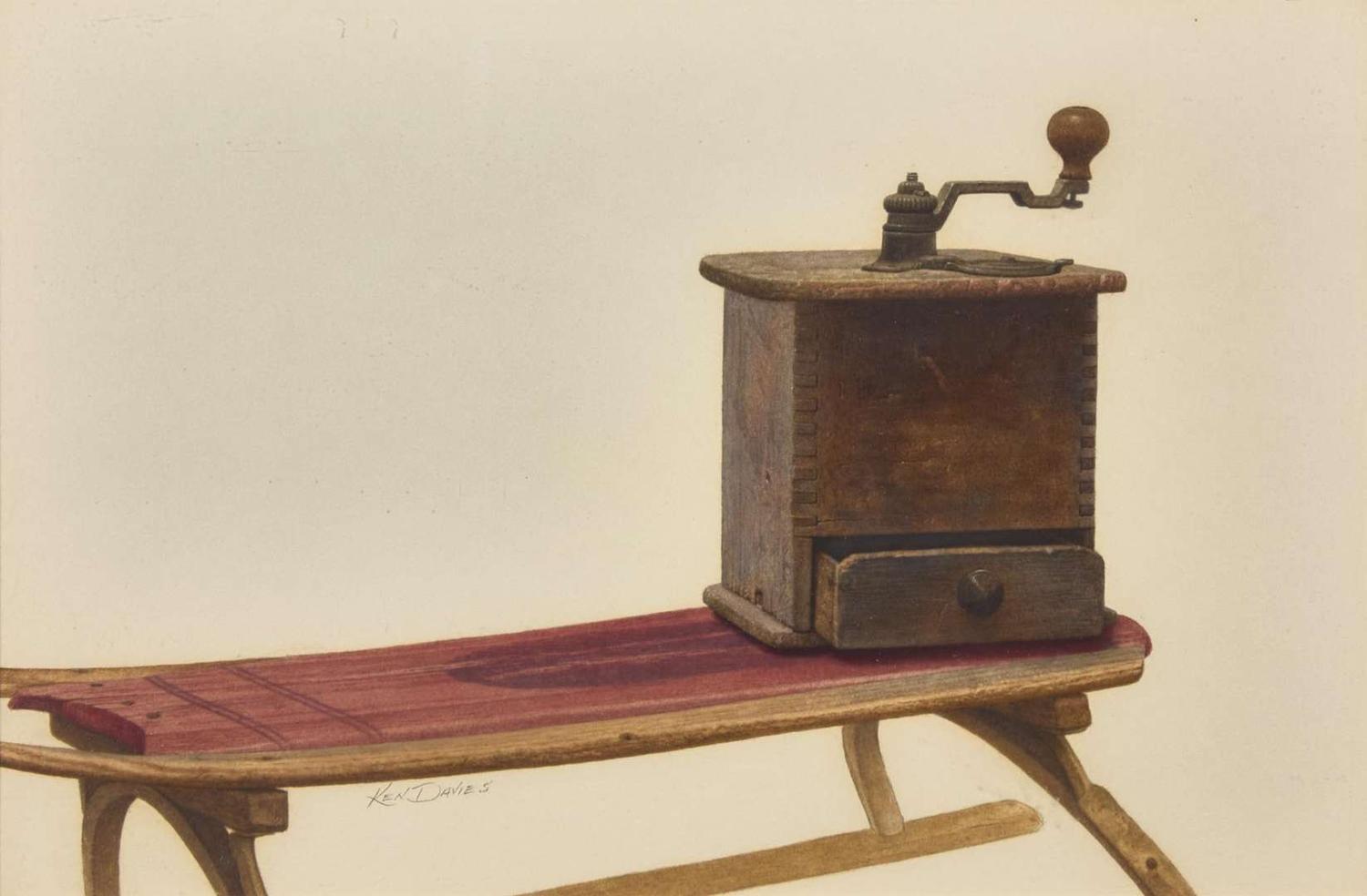 Kenneth Southworth Davies (American, 1925–2017) - Williamsburg Coffee Grinder