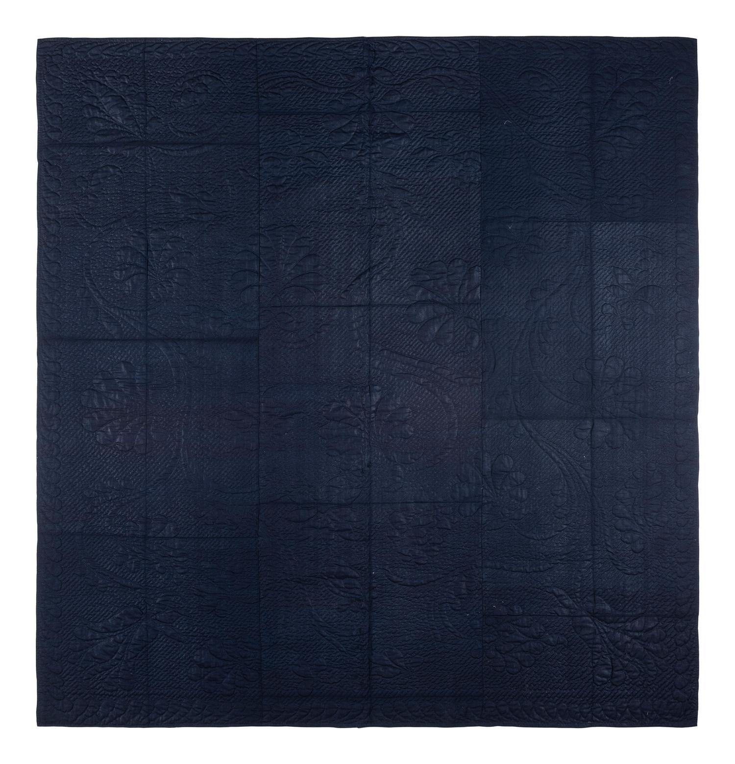 An Indigo Dyed Linsey Woolsey Quilt
