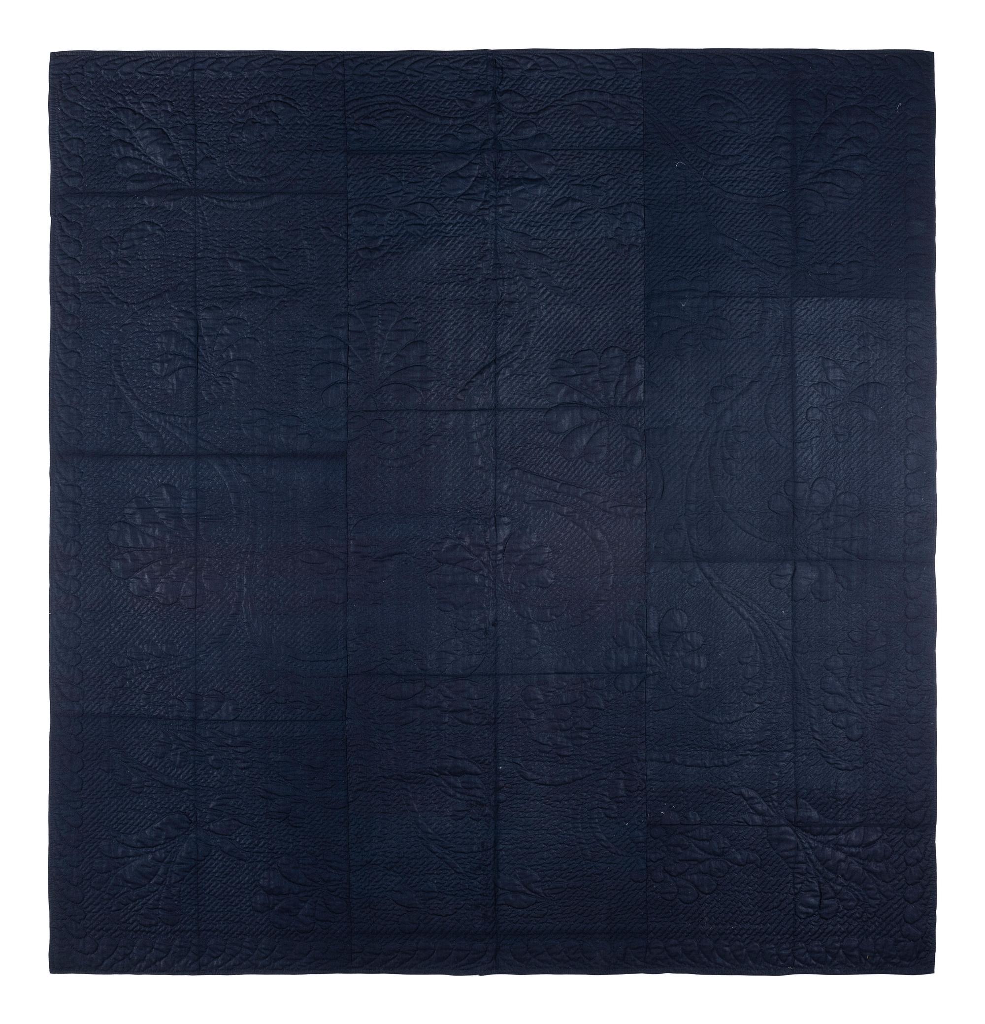 An Indigo Dyed Linsey Woolsey Quilt