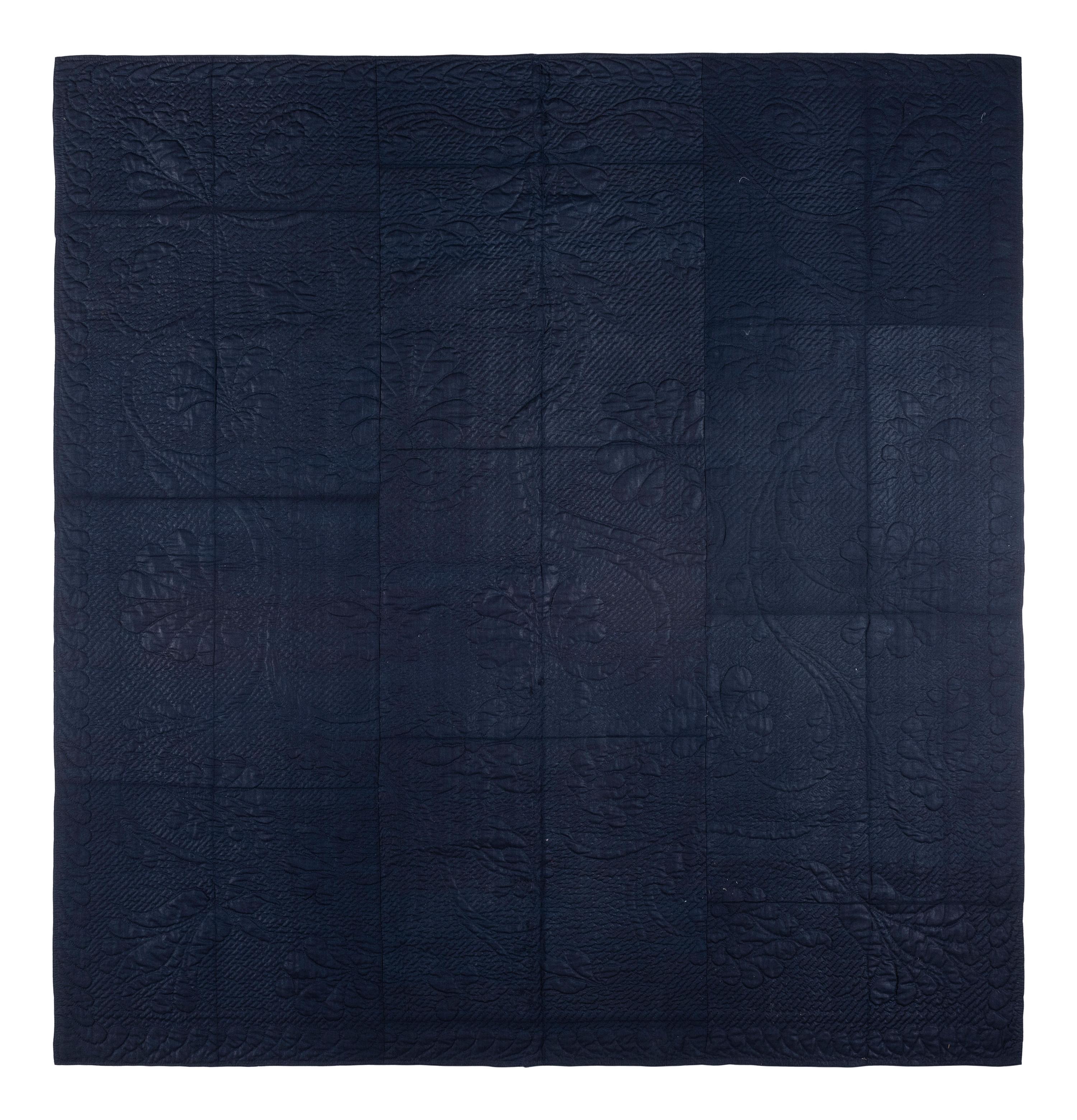 An Indigo Dyed Linsey Woolsey Quilt