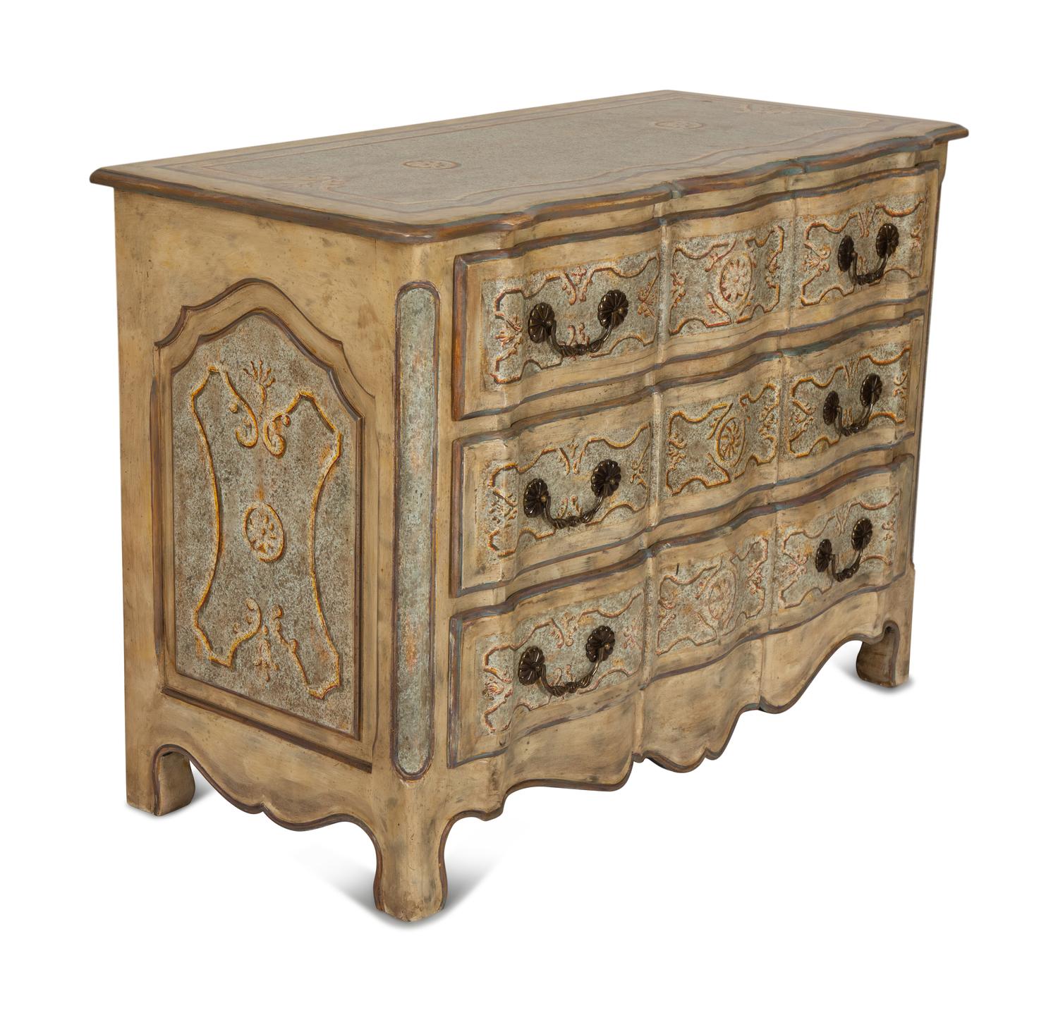 A Venetian Style Painted Commode