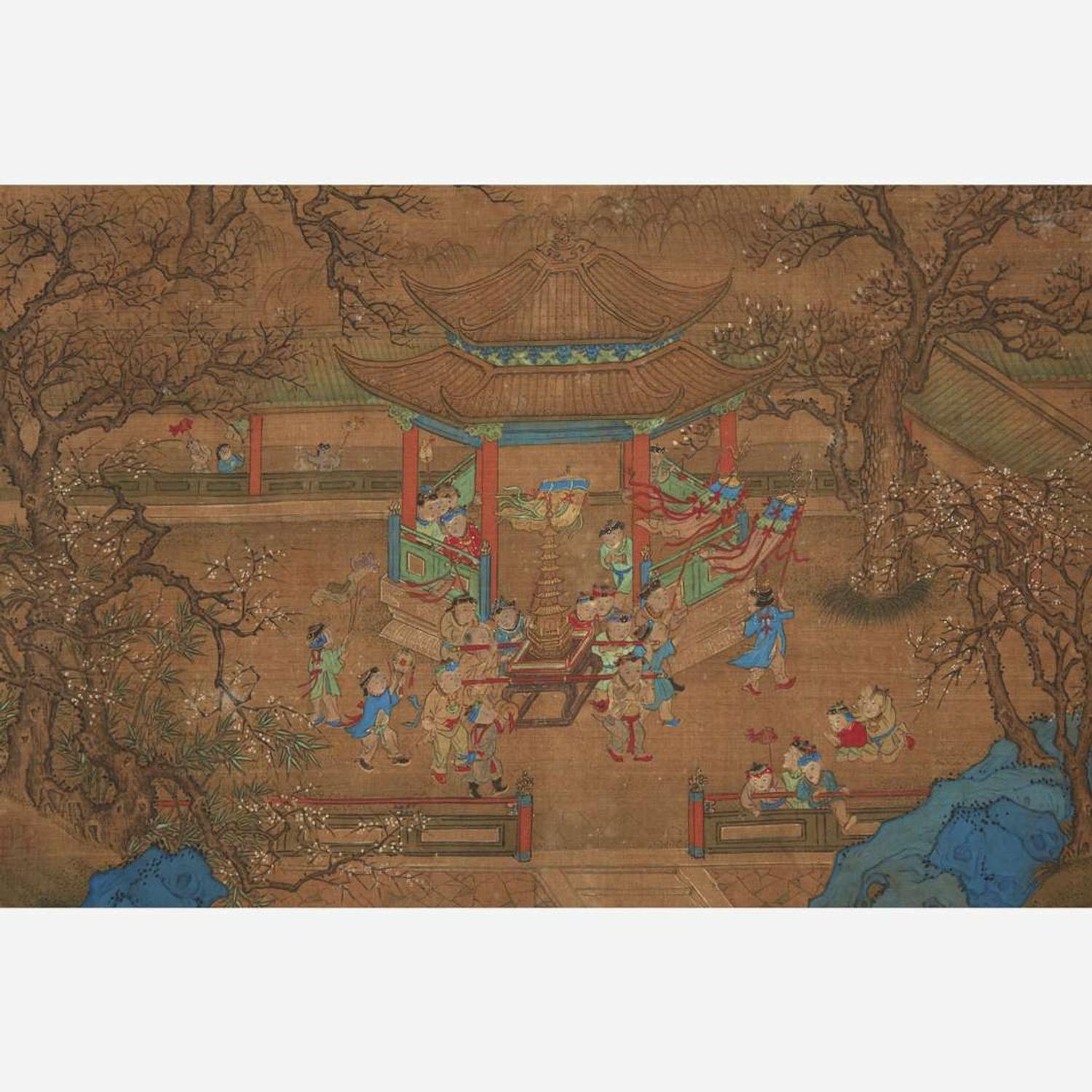 Chinese School, 19th century or earlier 十九世纪或更早 One Hundred Auspicious Subjects, eight works ???????? ????