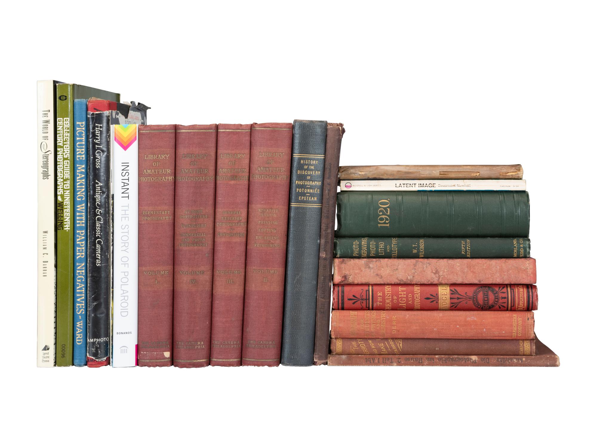 [EARLY PHOTO.] 18 works related to photography, incl. histories and guides. [ With: ] Periodicals.