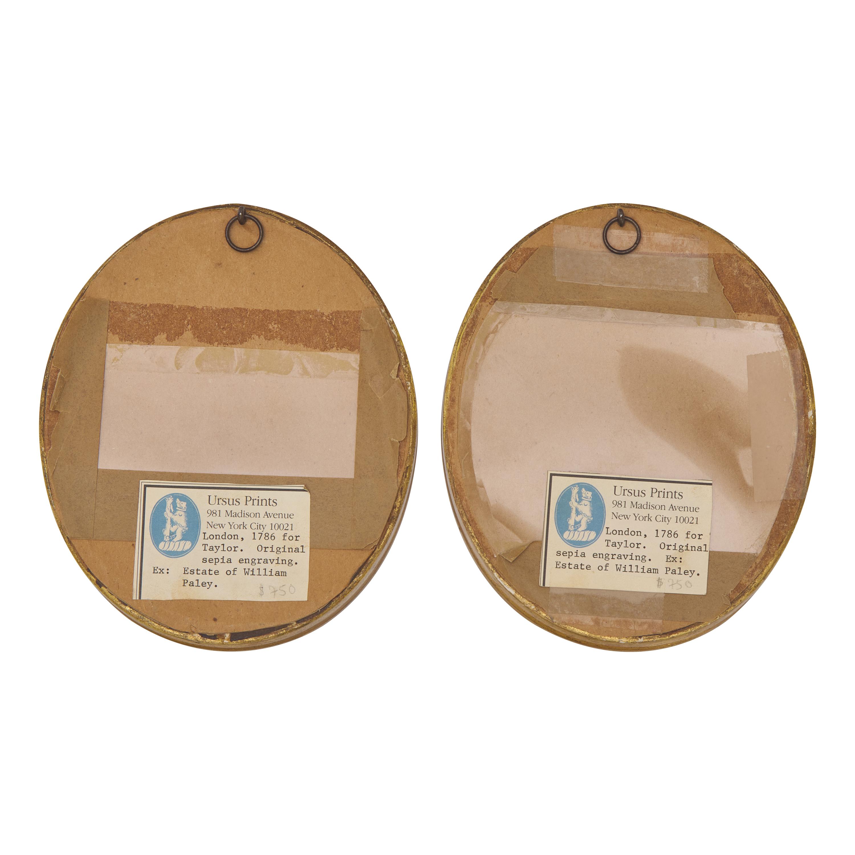 A Pair of George III Sepia Engravings