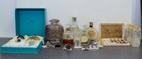 A Collection of French Glass Perfume Bottles