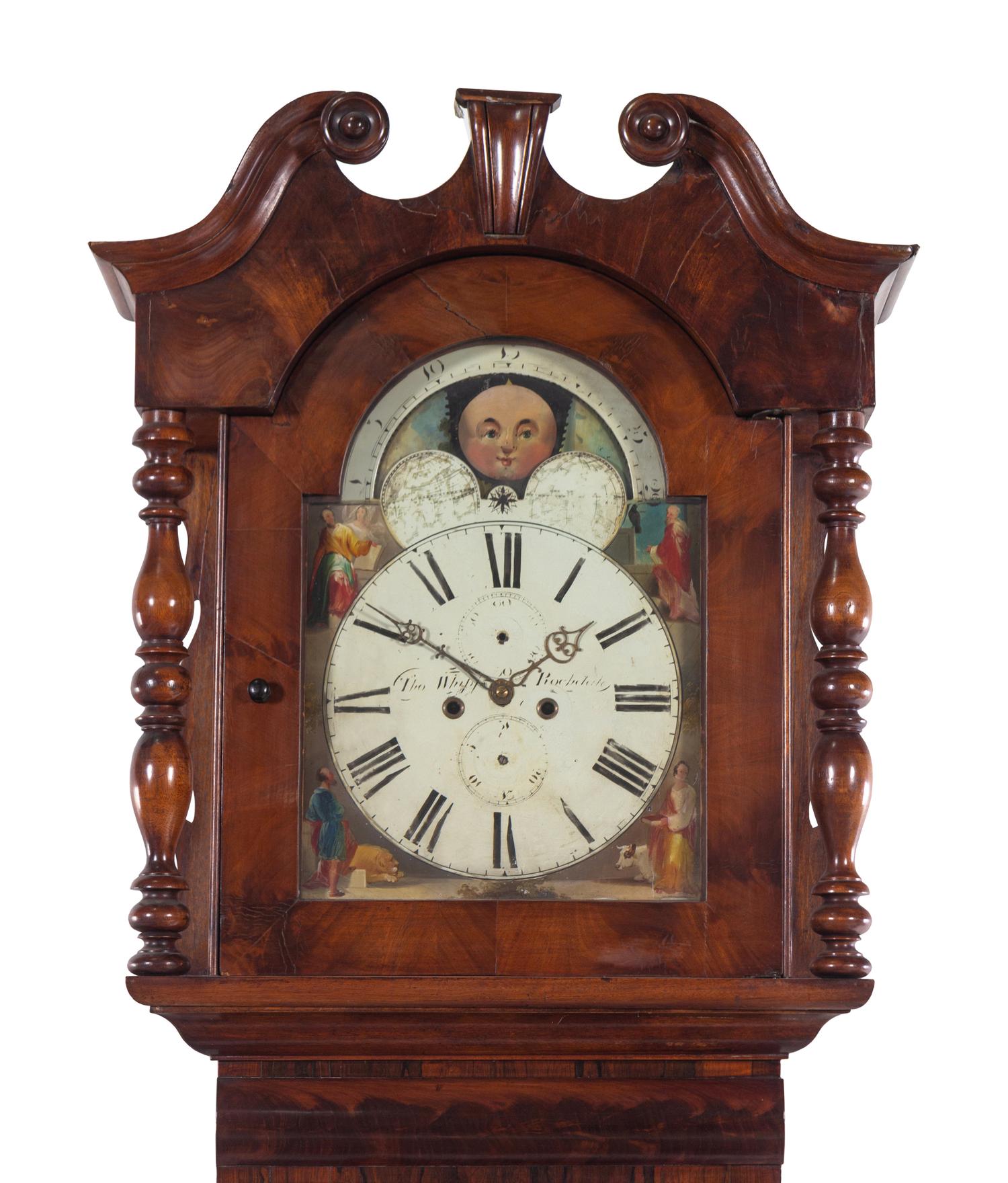 An English Mahogany Tall Case Clock