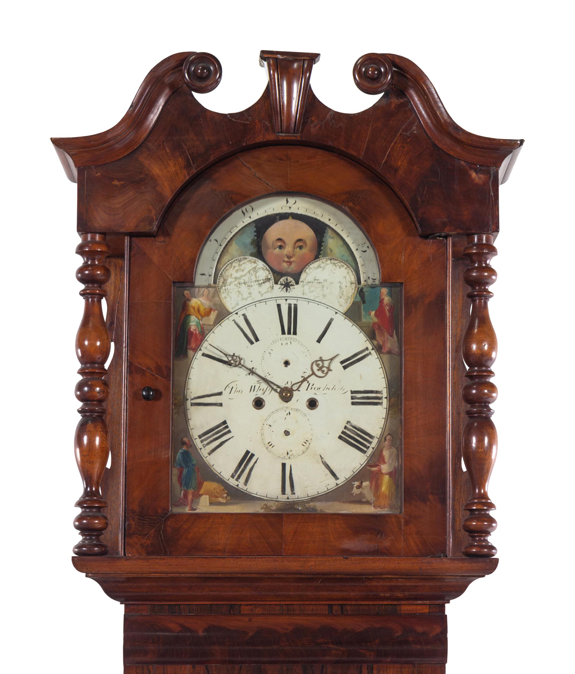 An English Mahogany Tall Case Clock