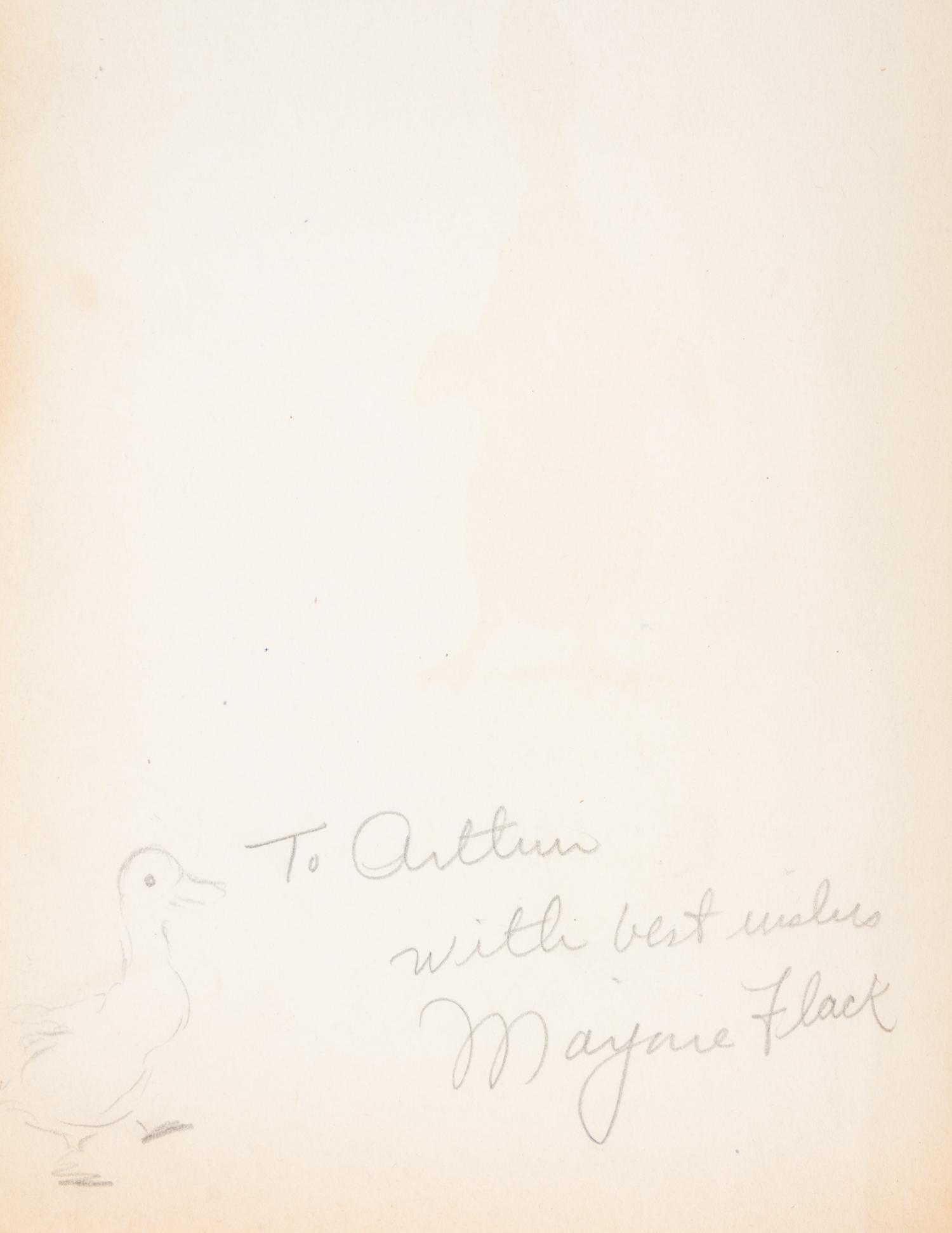 (CHILDRENS LIT) FLACK, MARJORIE. The Story of Ping. New York, 1953. First edition. Inscribed. With 2 others.