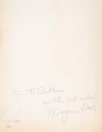 (CHILDRENS LIT) FLACK, MARJORIE. The Story of Ping. New York, 1953. First edition. Inscribed. With 2 others.