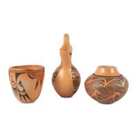 Trio of Hopi Pottery Vases
