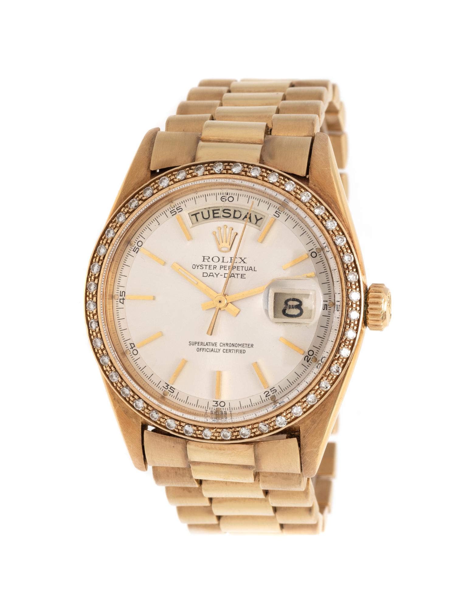 ROLEX, REF. 1803 18K YELLOW GOLD 'OYSTER PERPETUAL DAY-DATE' WATCH