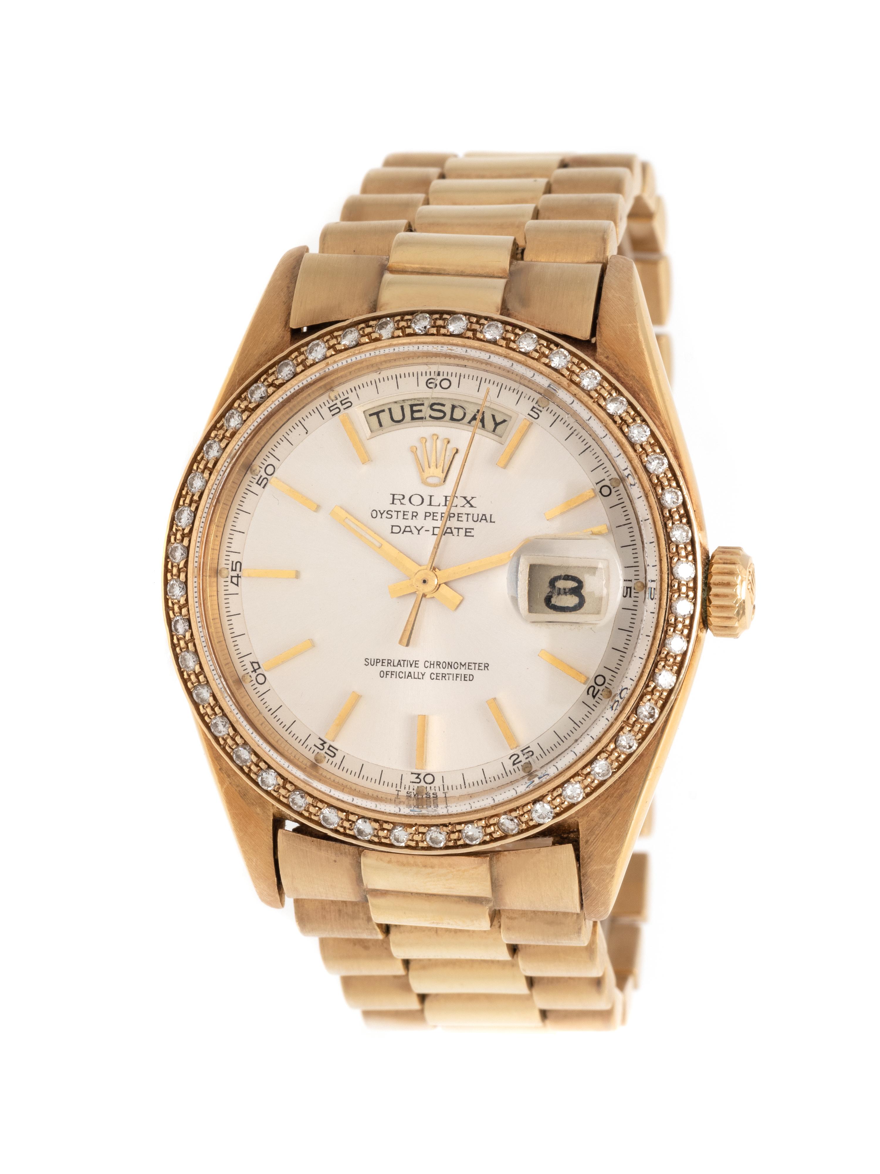 ROLEX, REF. 1803 18K YELLOW GOLD 'OYSTER PERPETUAL DAY-DATE' WATCH